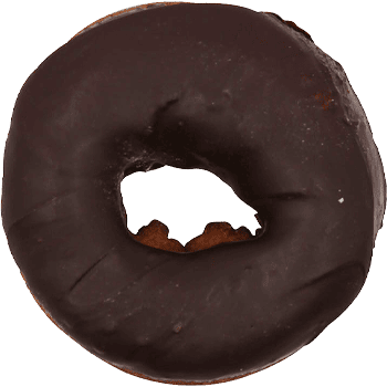 chocolate covered cruller donut