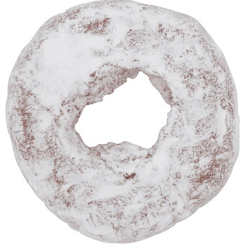powdered cruller donut