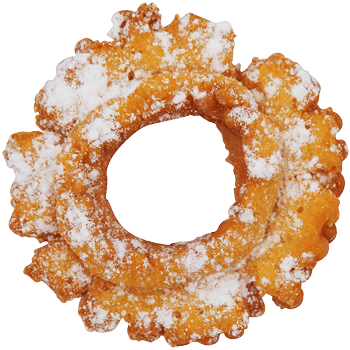 sour cream powdered cruller donut