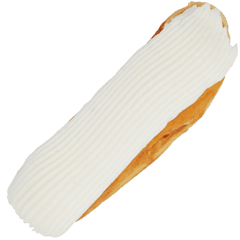 white iced long donut