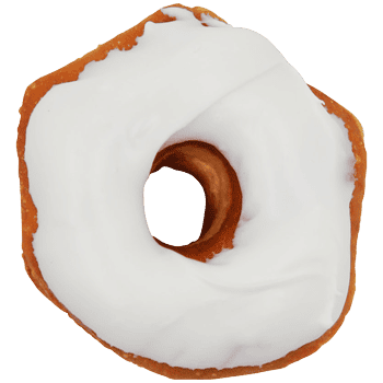 white iced ring donut