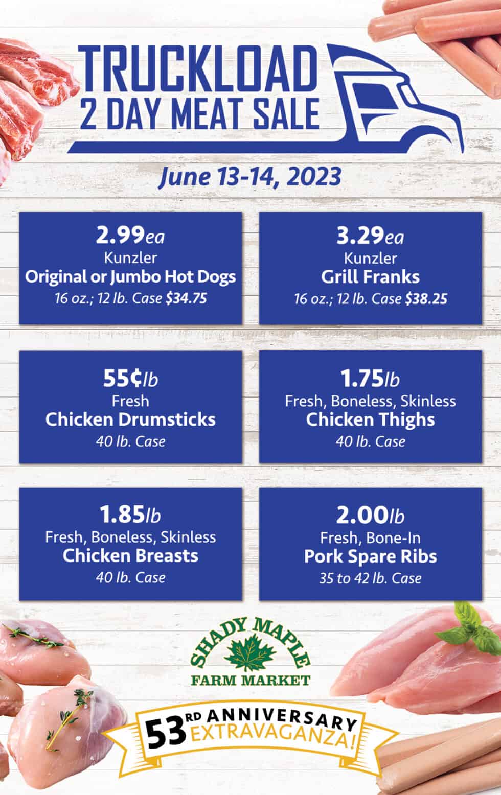 Truckload Meat Sale Shady Maple