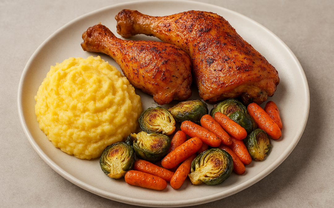 Roasted Chicken Legs with Cheddar Potato Mash: A Cozy, Homestyle Dinner for Any Night